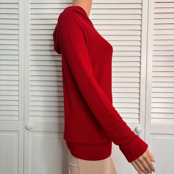 MONROW Red Supersoft Pullover Hoody Size Small - Picture 3 of 8